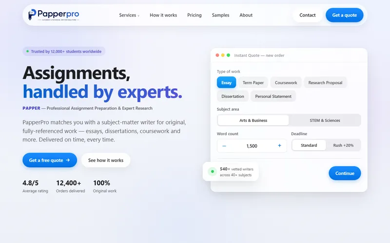 Papperpro website